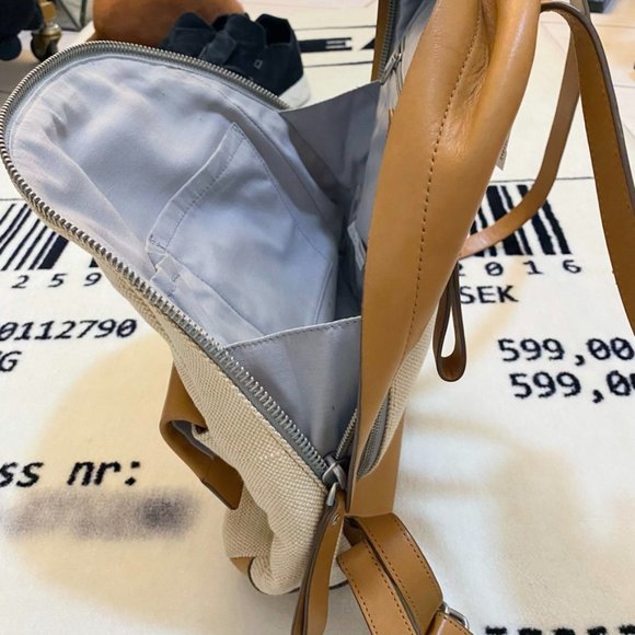 Skagen Aften Canvas Leather Backpack